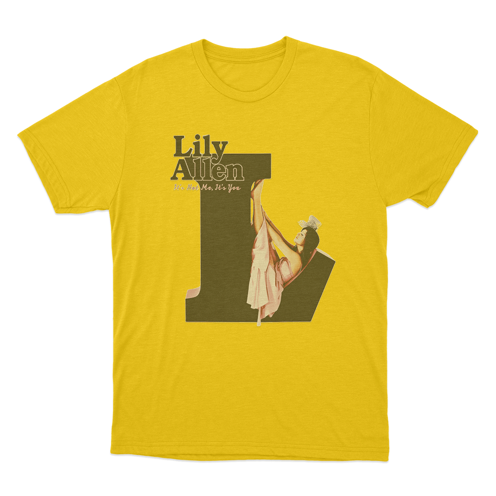 Lily Allen - It's Not Me, It's You T Shirt Yellow Lily Allen Its Not Me Its You T Shirt Yellow